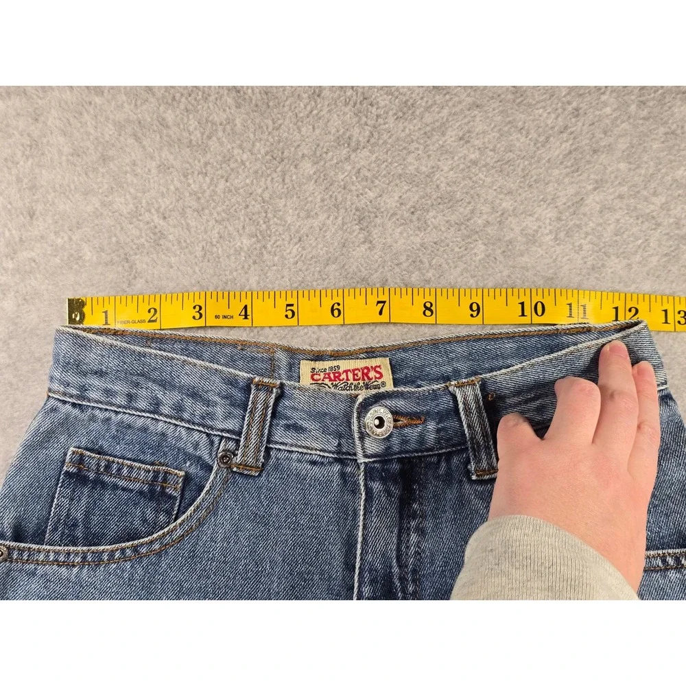 Vintage 90s‎ Carters Kids Size 10 Carpenter Jeans 24x25 Denim Wide Leg Baggy Y2K